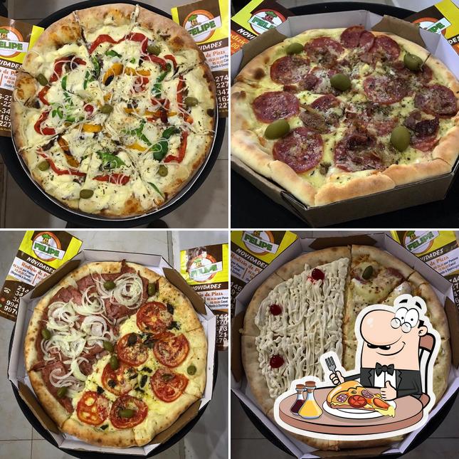 Peça diversos variedades de pizza