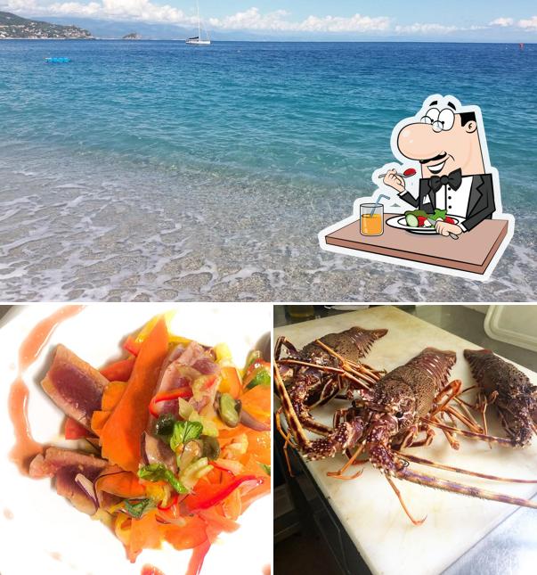 Jetez un coup d’oeil à la photo affichant la nourriture et extérieur concernant Bagni La Spiaggia Noli