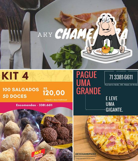 Comida em Aky Chame Pizza