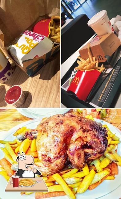 Taste French-fried potatoes at McDonald's