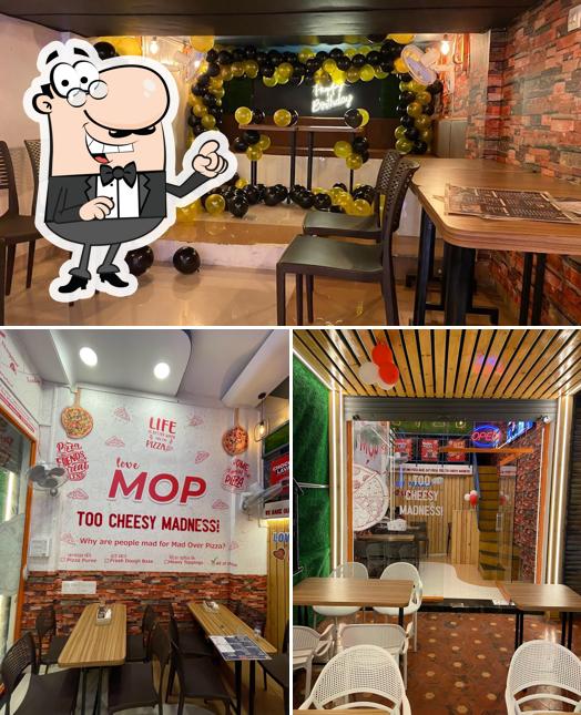 The interior of Mad over Pizza, Cannaught Aurangabad