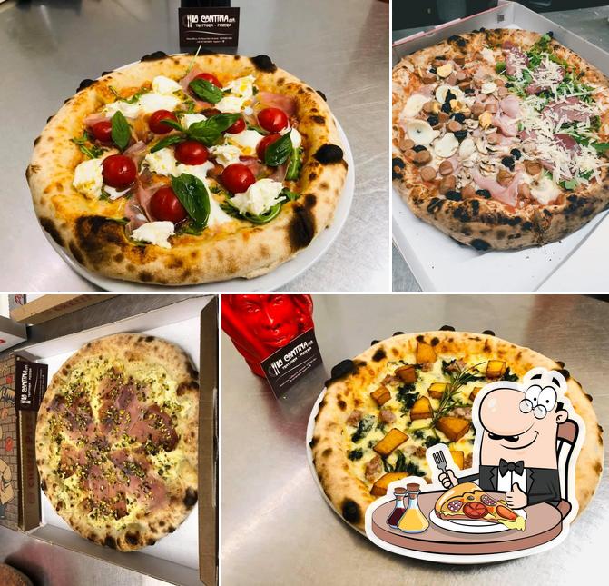 Pick pizza at La cantina