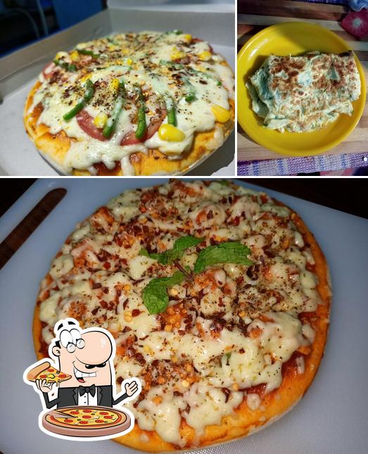Order pizza at EAT WELL CAFE