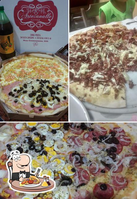 Consiga diferentes tipos de pizza