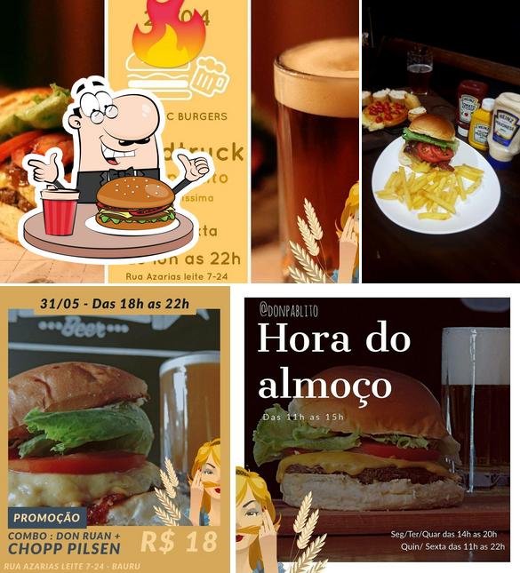 Peça um hambúrguer no Don Pablito Hamburgueria