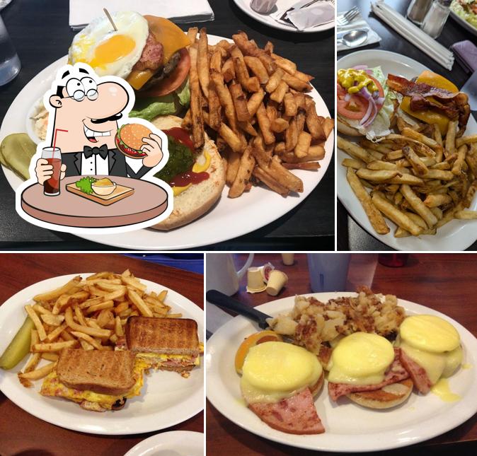 Get a burger at Hyland Family Restaurant