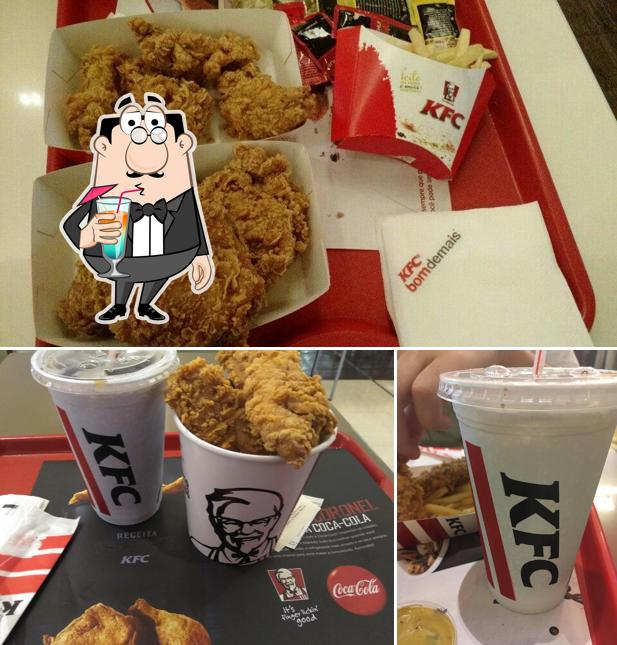 Dê uma olhada a foto apresentando bebida e comida no KFC - Shopping Eldorado