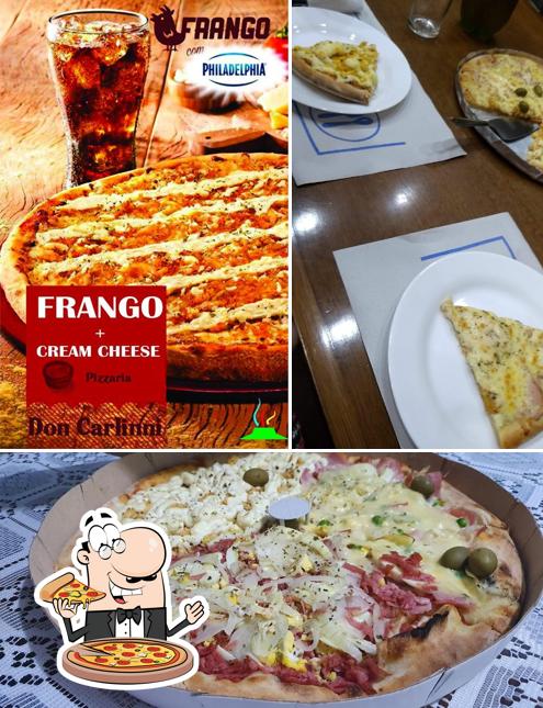 Consiga pizza no Pizzaria Don Carlinni