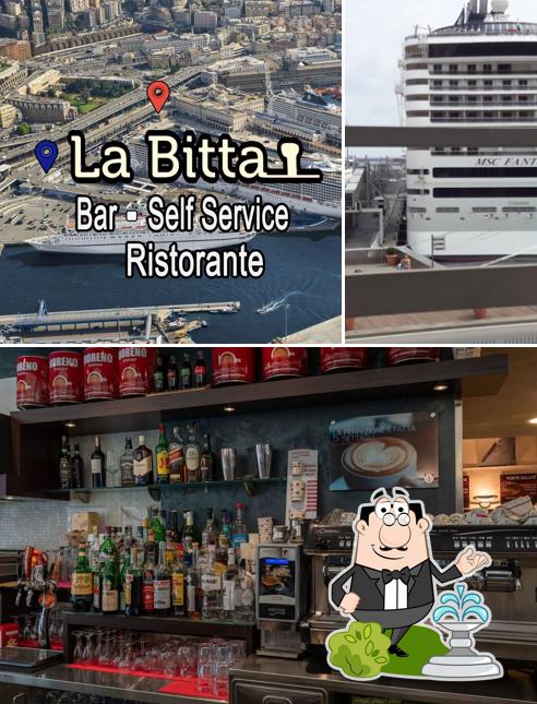 Voici la photo représentant la extérieur et boisson sur La Bitta Genova