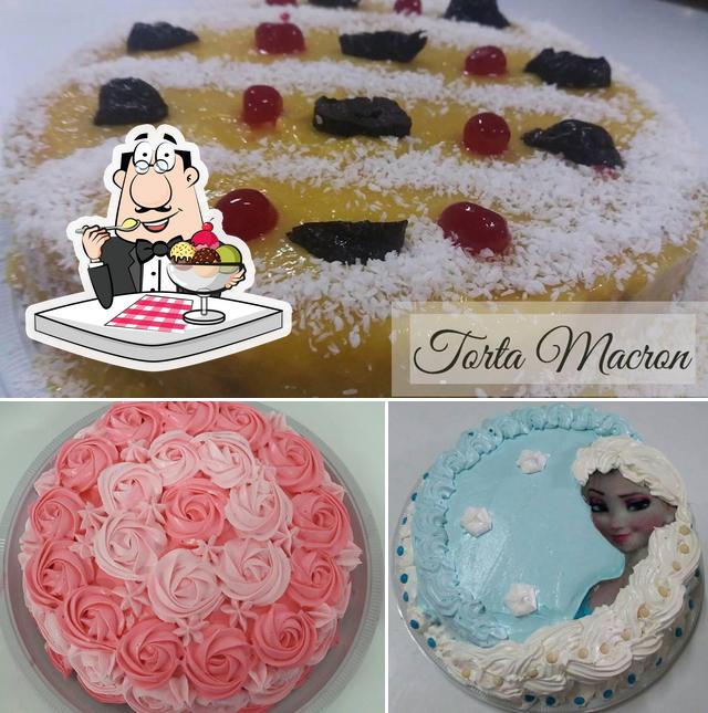 Padaria e Confeitaria Primavera serve uma escolha de pratos doces