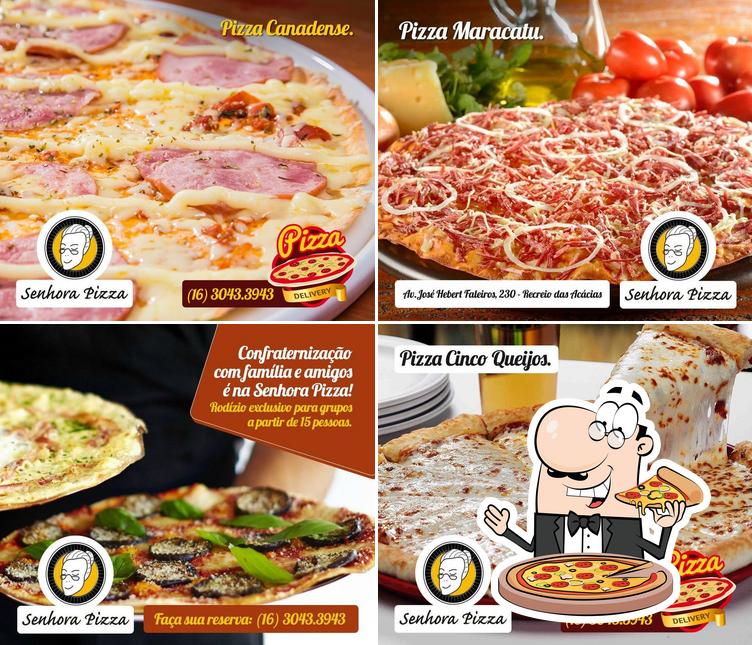 Escolha pizza no Senhora Pizza