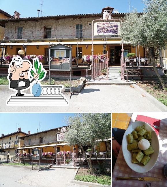 Trattoria Sull'Urbanetto Ristorante Pizzeria si caratterizza per la esterno e cibo