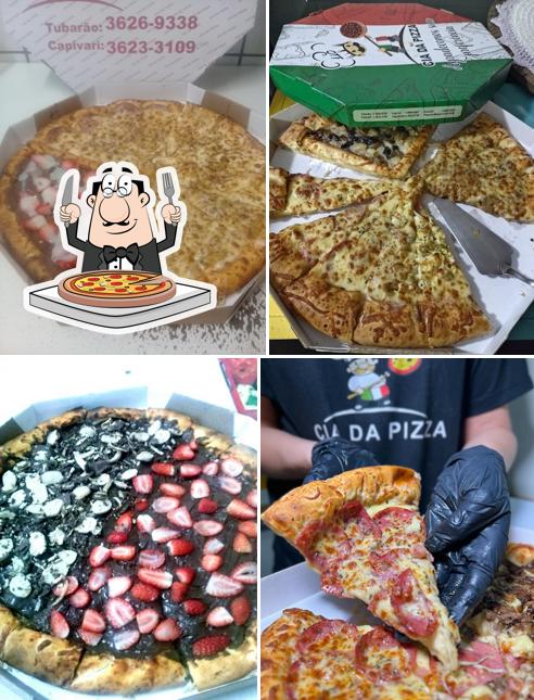 Experimente pizza no Cia da Pizza Tubarão