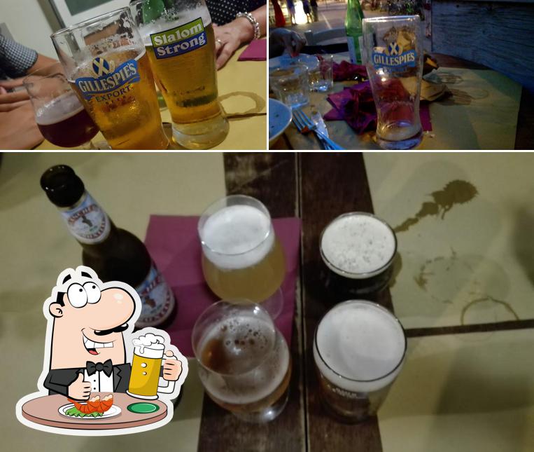 Puoi goderti un rinfrescante bicchiere di birra chiara o scura