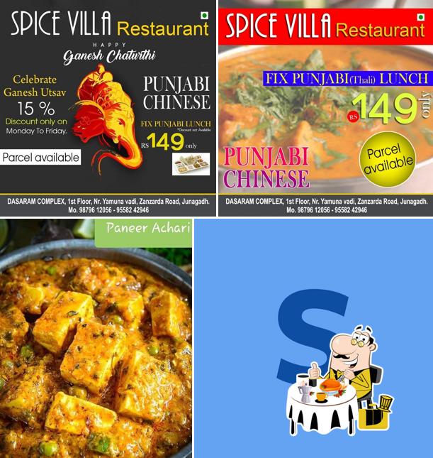 Food at Spice Villa Restaurant