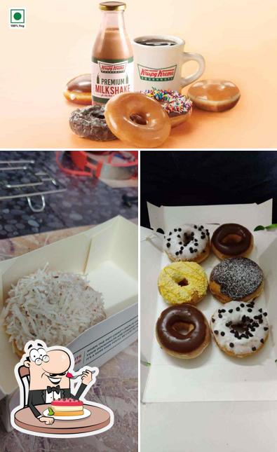 Krispy Kreme offers a variety of sweet dishes