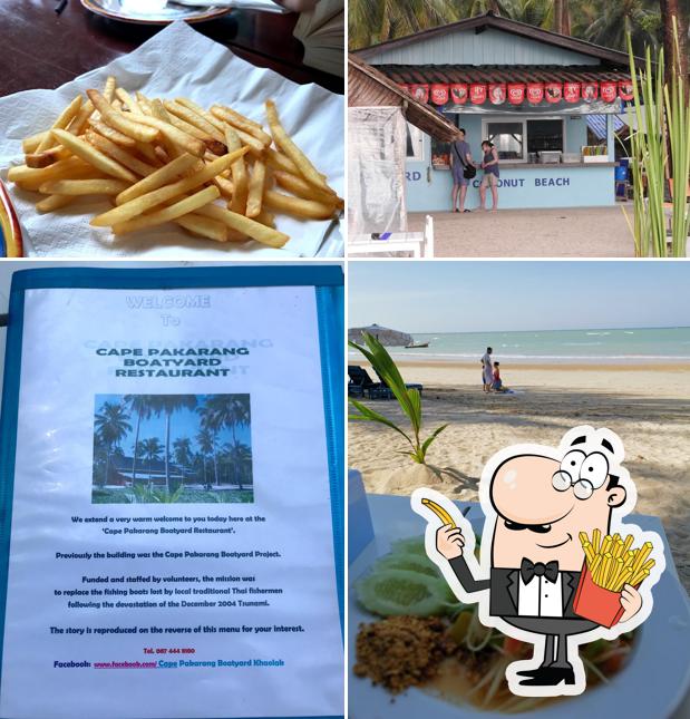 Try out French-fried potatoes at Coconut beach Boatyard Restaurant ( SINCE 2003 )