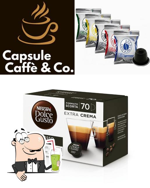 "Capsule Caffè & Co. Vendita di Capsule e Cialde di caffè originali e compatibili" предоставляет гостям большой выбор напитков