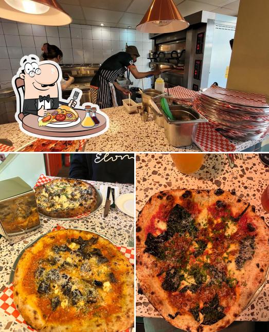 Try out pizza at slice 'n' brew