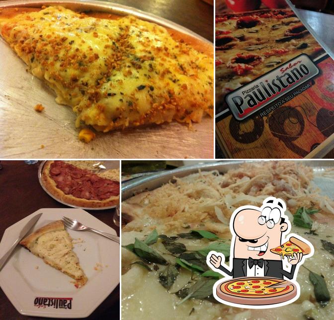 Escolha pizza no Pizzaria Sabor Paulistano
