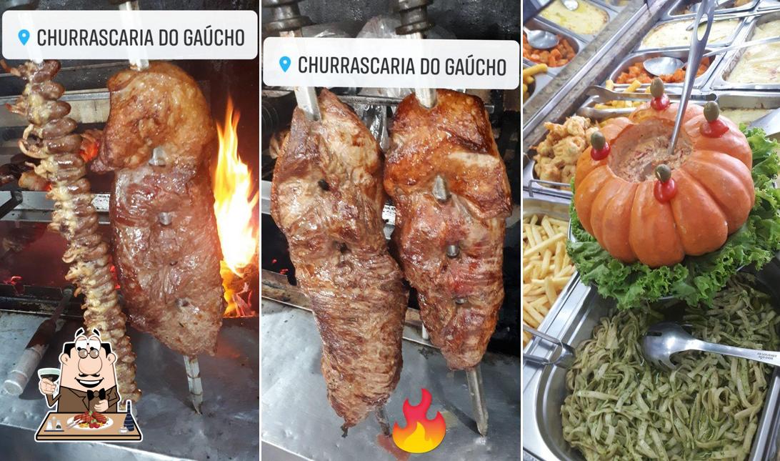 Refeições de carne são oferecidos no Churrascaria do Gaúcho