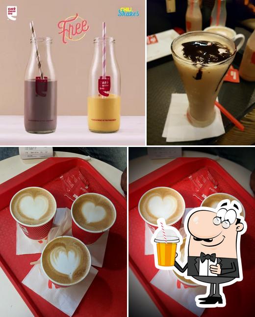 Enjoy a beverage at Café Coffee Day, Kakkanad