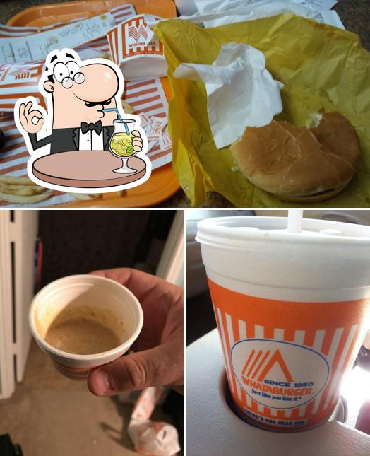 The image of Whataburger’s drink and food