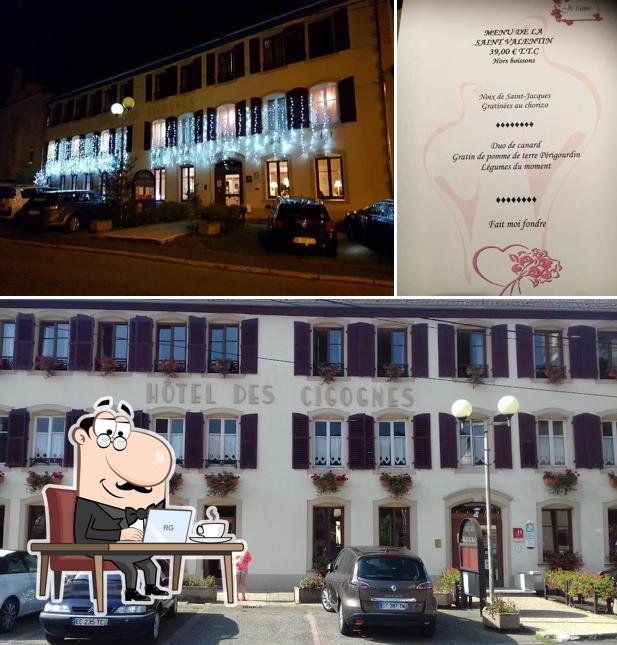 Installez-vous à l'une des tables de Hôtel-Restaurant Les Cigognes