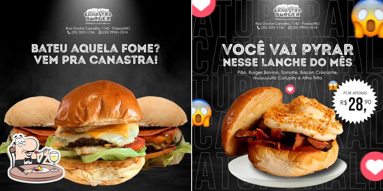 Comida em Canastra Burger