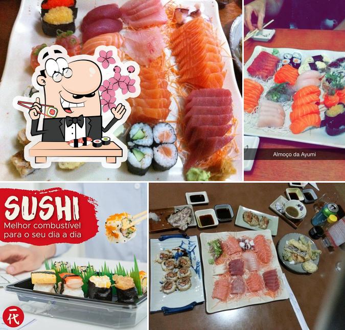 Prove diversas opções de sushi