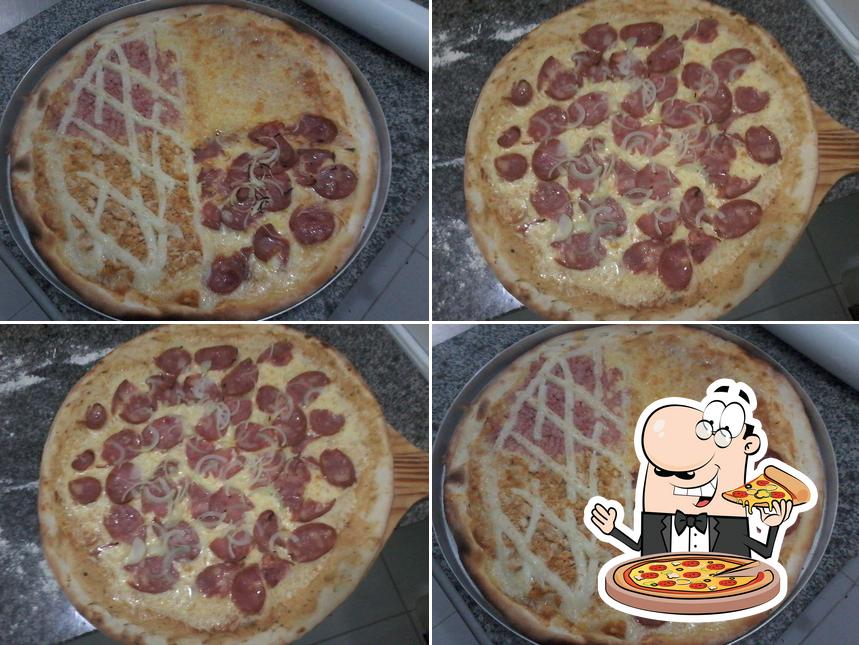 Peça diferentes tipos de pizza