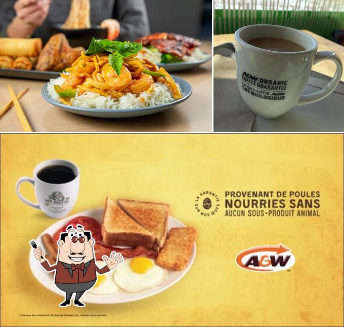 Voici l’image indiquant la nourriture et boisson sur A&W Canada