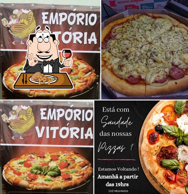 Consiga pizza no Emporio vitória Padaria e Mercearia