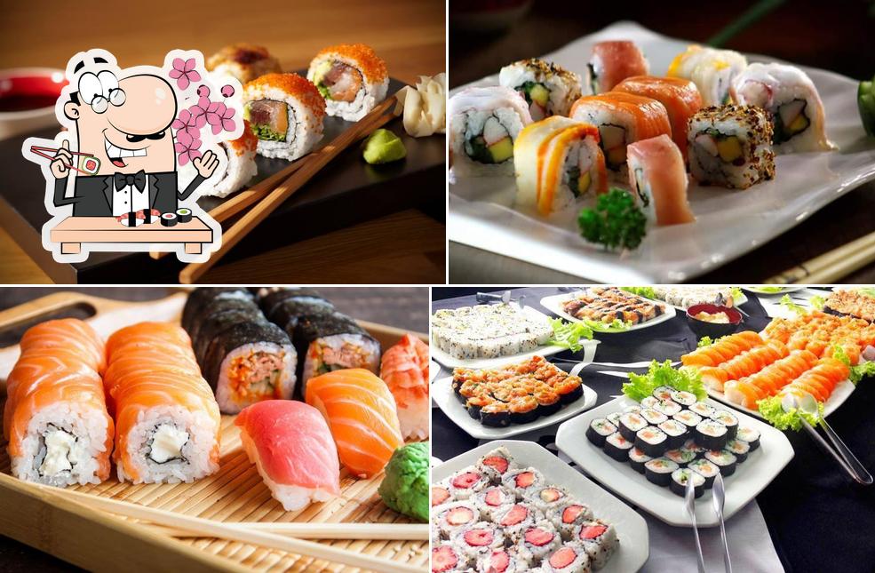 Prove diversas opções de sushi