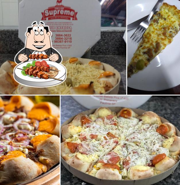 Comida em Pizzaria Supreme