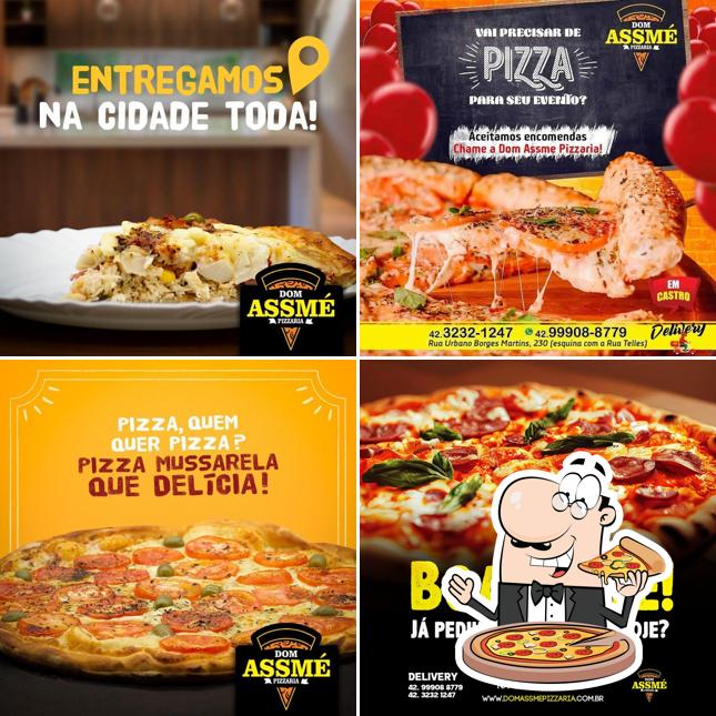 Escolha diferentes tipos de pizza