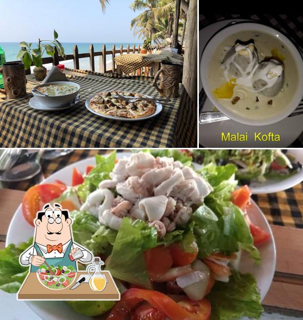 Greek salad at Jairam Cafe