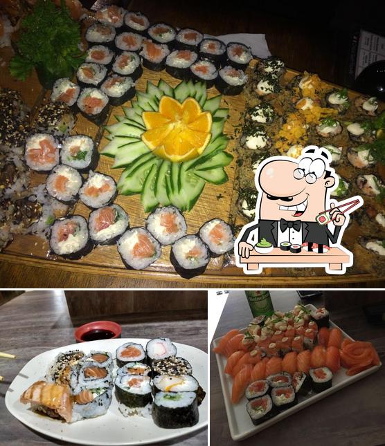 Rolos de sushi são disponibilizados no Orient Sushi Ecoville