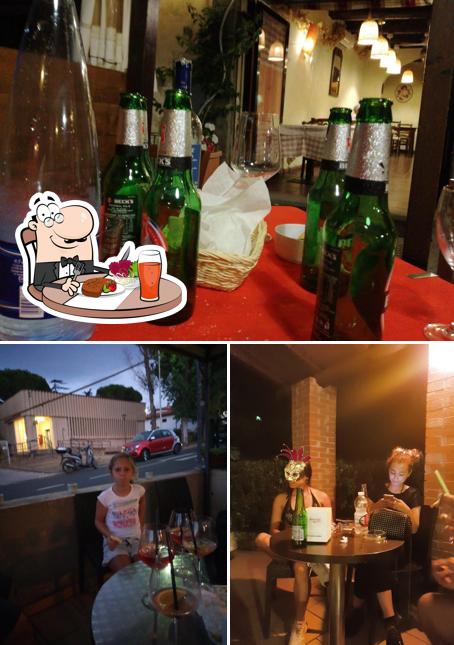 Observa las fotografías que muestran comedor y cerveza en Bar Giardino