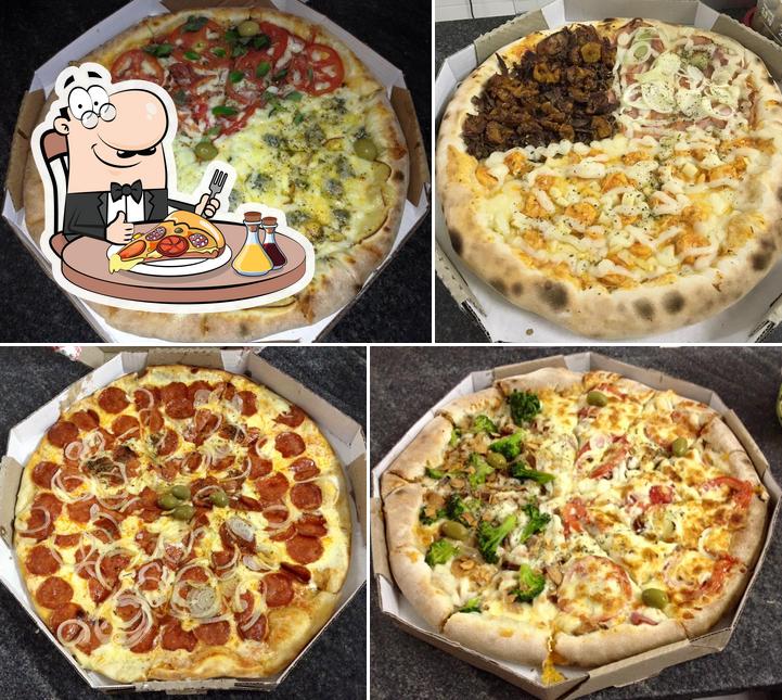 Escolha diferentes estilos de pizza