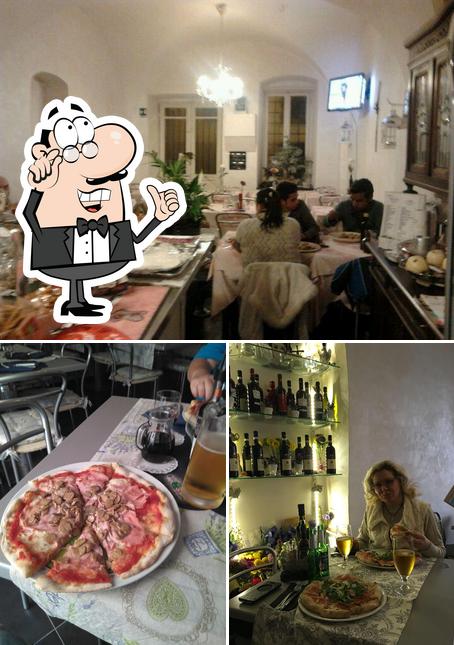 Die Inneneinrichtung von Pizzeria A Veggia Baracca