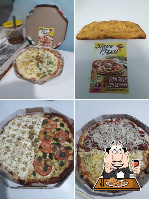 Peça pizza no Steve Pizzaria E Sorveteria