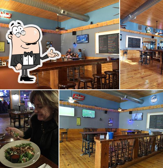 This is the picture showing interior and beverage at Fishtale Ale House