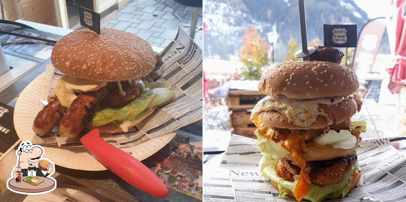 Get a burger at Albin’s Food Truck