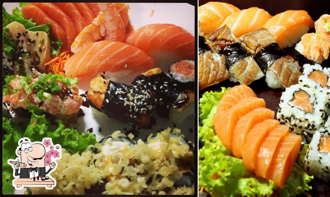 Prove diversas opções de sushi