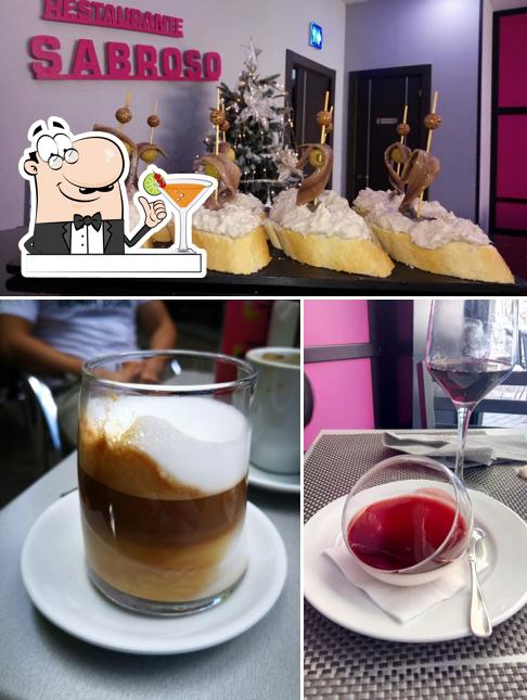 Снимок, на котором видны напитки и десерты в Bar-Restaurante Sabroso
