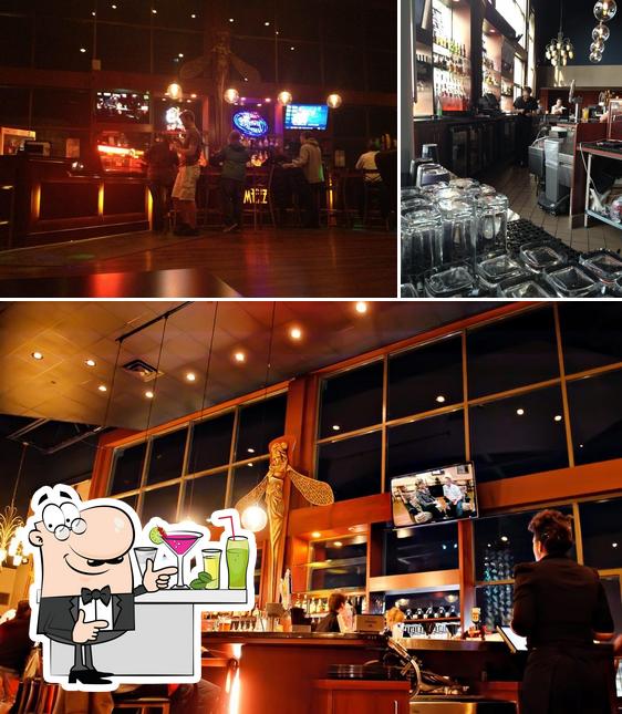 This is the image showing bar counter and interior at Mezz Bistro Lounge