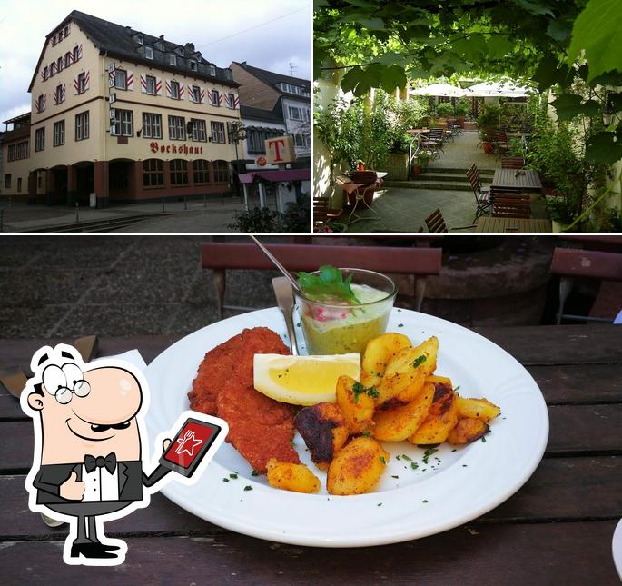 The image of exterior and food at Hotel Restaurant Bockshaut