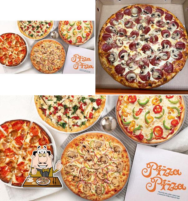 A Pizza Pizza, vous pouvez prendre des pizzas