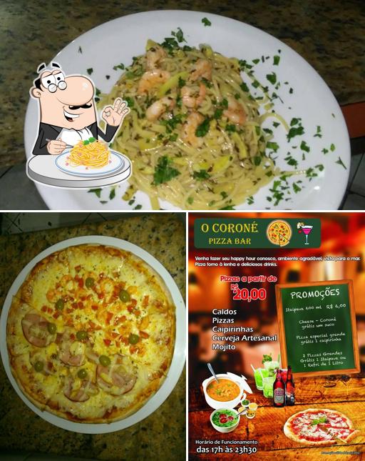 Espaguete carbonara em O Coroné Pizza Bar